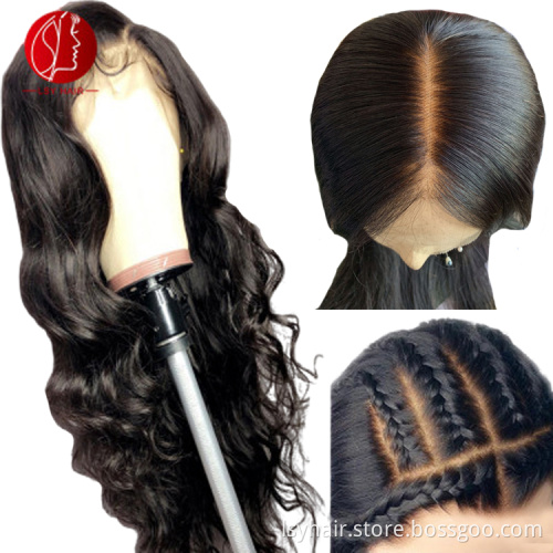 Fake Scalp Bleached Invisible Knot Deep Parting 13x4 Lace Front Human Hair Wigs, Wholesale Virgin Hair Vendors Lace Frontal Wig